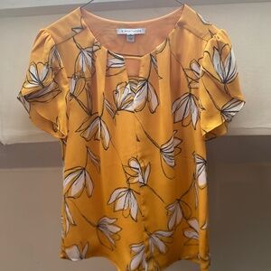 41 Hawthorn Yellow Floral Blouse XS